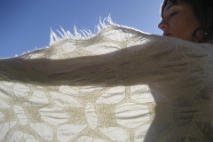 Winter White, 2007, wool, resist printed.