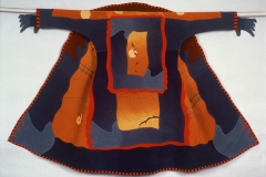 Coat of Arms, 1994, 52"x59", wool, fulled, dyed, pieced.