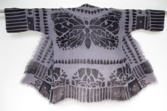Butterfly-Jacket, 2009, wool, resist paste, dyed, fulled.