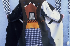 Tail of Twins, 1990, wool, fulled, dyed, pieced.