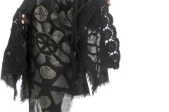 Turkish Coat with shawl, 2008, wool, resist paste.