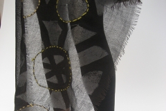 Gauze, resist paste, 2006, wool.