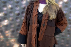 Feather Jacket, 2008, wool, pierced, fulled.