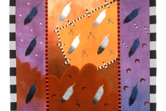 Feather, 1988, 60"x80", wool, dyed, pieced.