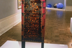 "My Fathers House" 1994, 20”x12”x70" , wool, pieced, wood.