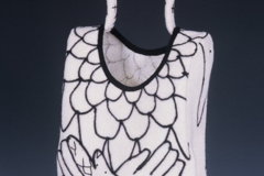 Transformations, 2004, 9”x 5”x 24”, wool, polymer, reed, stitched, fulled.